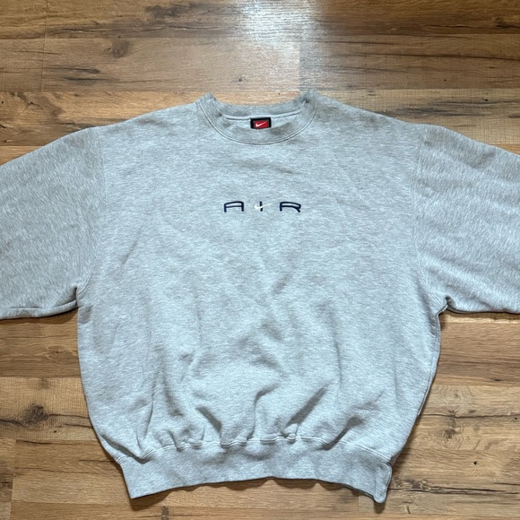 90s Nike Air Team Center Swoosh Crewneck Sweatshirt - Picture 2 of 4